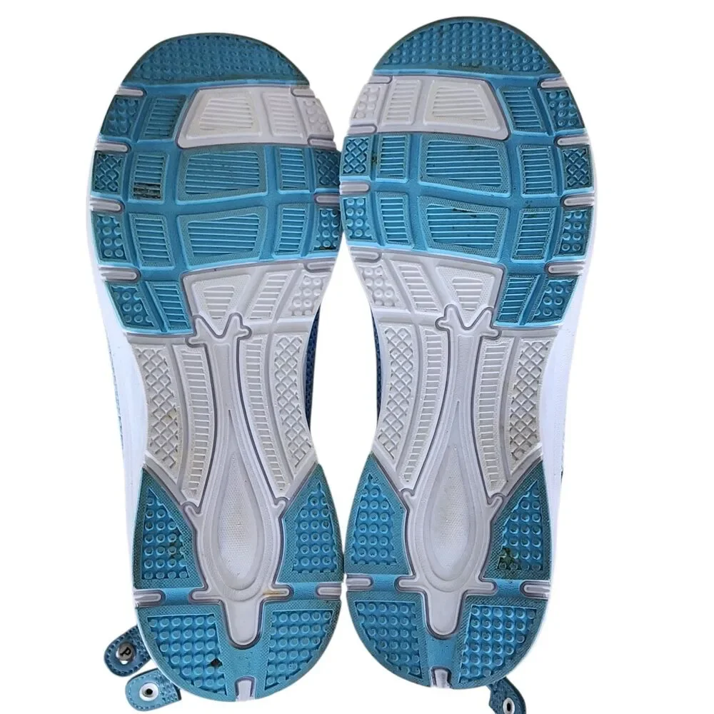 Pandere Barista Blue Leather Comfort Shoes Women’s 10 W Adjustable Swollen Feet